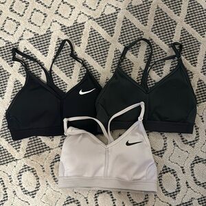 Nike Indy sports bras size S (black, white, grey)